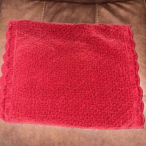 Williams Sonoma Cassis Quilted Table Runner 16 x 90" red velvet